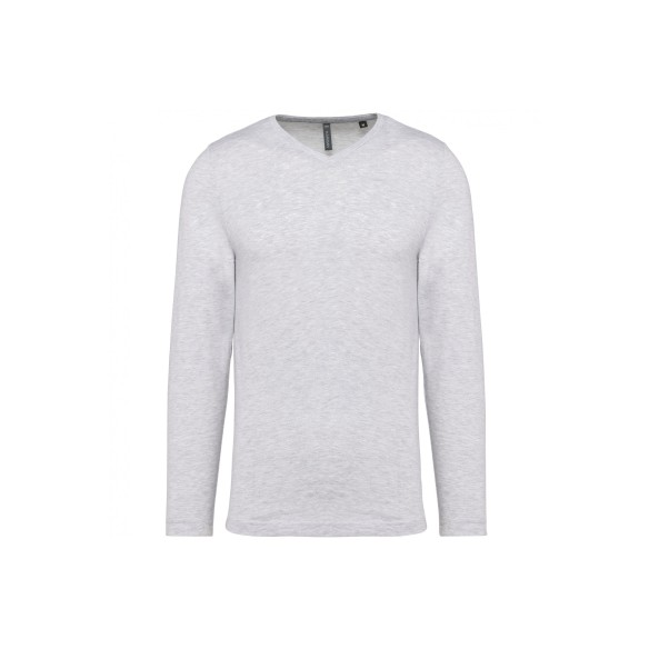 Long-sleeved v-neck T-shirt | Kariban webshop | VESLAB.COM