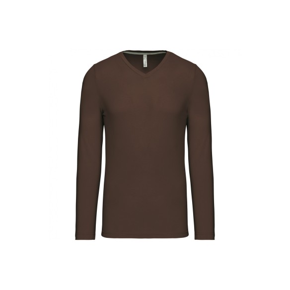 T-shirt col V manches longues | Site enligne Kariban | VESLAB.COM