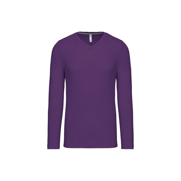 T-shirt col V manches longues | Site enligne Kariban | VESLAB.COM