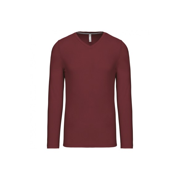 camiseta manga larga cuello pico 17