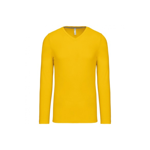 Long-sleeved v-neck T-shirt | Kariban webshop | VESLAB.COM