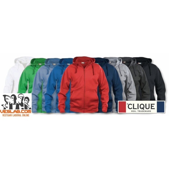 CLIQUÉ BASIC HOODED SWEATSHIRT FULL ZIP 
