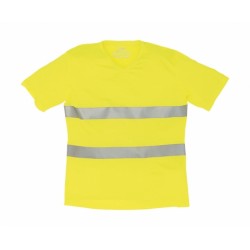 camiseta cuello v fluo 1