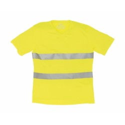 CAMISETA CUELLO V FLUO