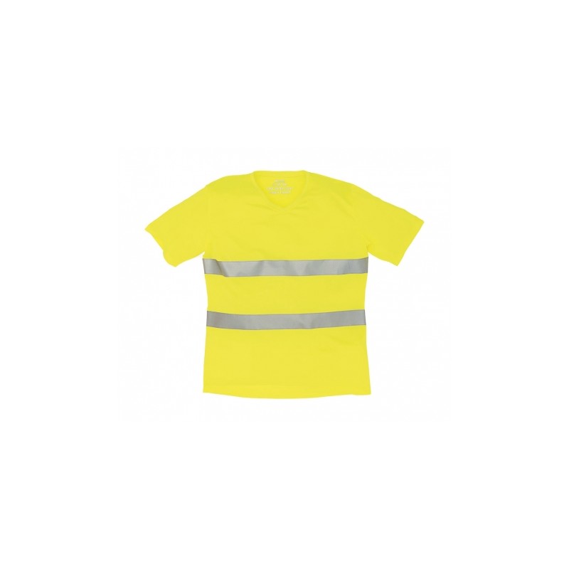 camiseta cuello v fluo 1