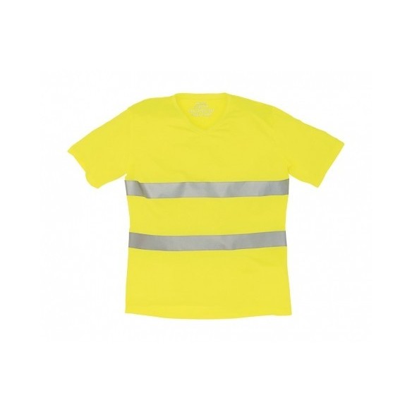 camiseta cuello v fluo 2