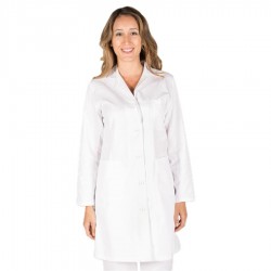 bata entallada m/l sarga blanca 1