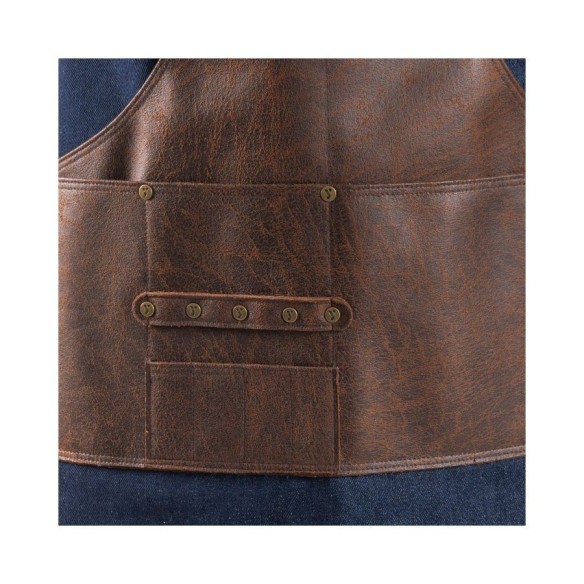 Denim and Leather Apron by Garys