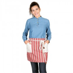 Striped short apron