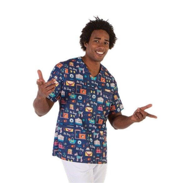 Printed Veterinary Tunic | Garys Uniforms | Veslab