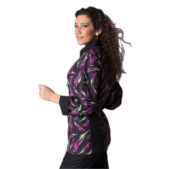 chaqueta cocina unisex berenjenas 3