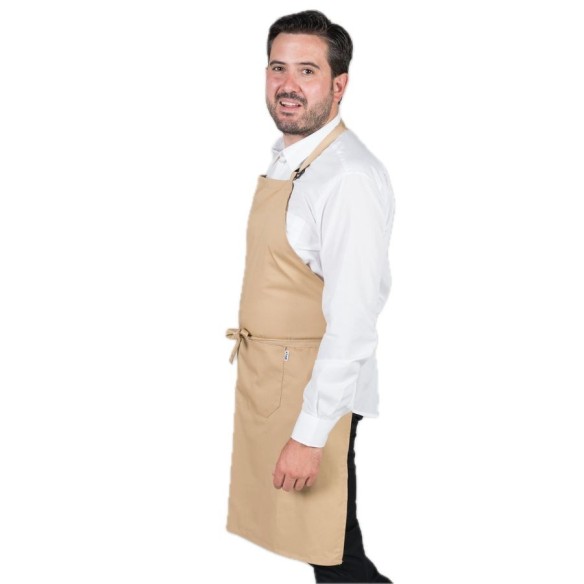 delantal con peto y bolsillo 90x75cm sarga 5