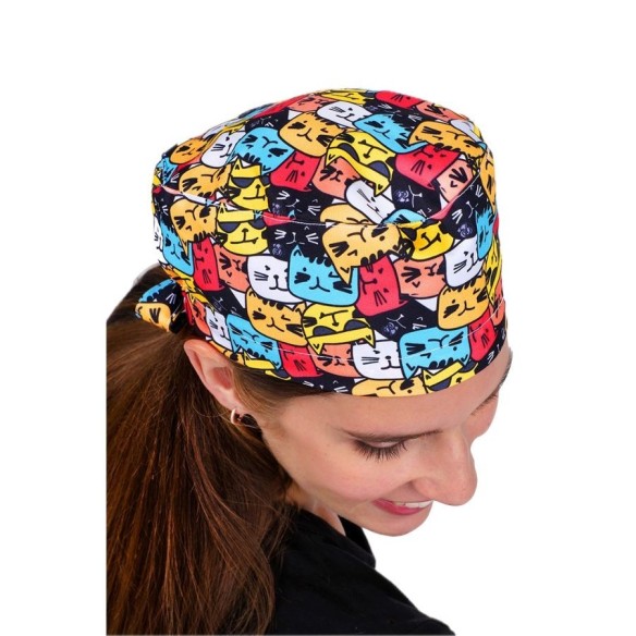 gorro goma caretas gato 4
