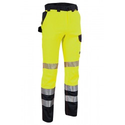 HI-VIS COFRA yellow GUATIRE STRETCH TROUSERS
