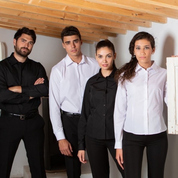 POP LONG SLEEVE waiter shirt | Gary's Uniforms | Veslab