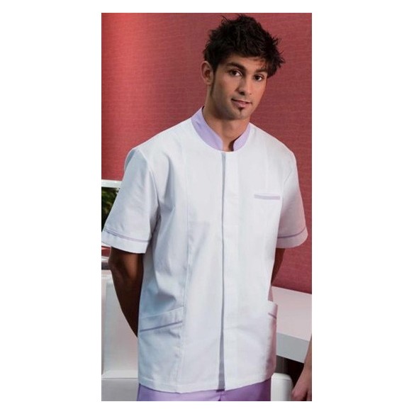 chaqueta caballero cuello mao bicolor 1