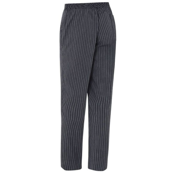 pantalón cocinero cuadros negro línea económica 2