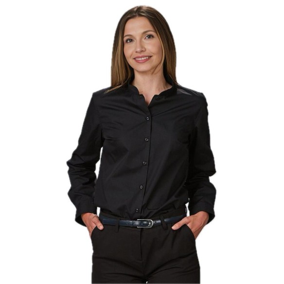 Long Sleeve Waitress Shirt with Mao Collar 288200 | Gary's | Veslab