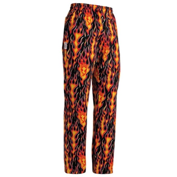 pantalon egochef flames 1