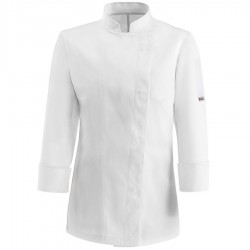 chaqueta cocina mujer slim fit girl blanca m/l 1