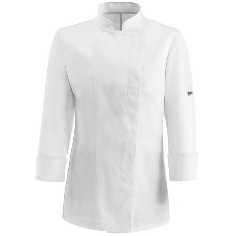 chaqueta cocina mujer slim fit girl blanca m/l 1