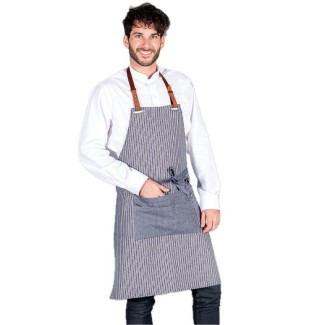 Davantal llarg amb butxaca de ratlles | Uniformes Gary's | Veslab