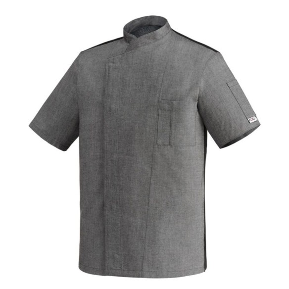 VESTE CUISINE GREY MIX OTTAVIO MANCHE COURTE