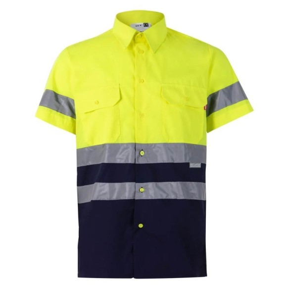 CAMISA BICOLOR MÀNIGA CURTA  D'ALTA VISIBILITAT