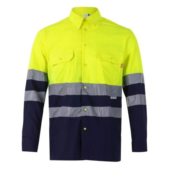 CAMISA BICOLOR MÀNIGA LLARGA  D'ALTA VISIBILITAT