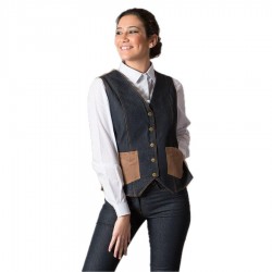 Baena's waitress denim Vest