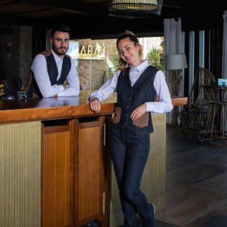 Baena's Waitress Denim Vest | Gary's Uniforms | Veslab 2