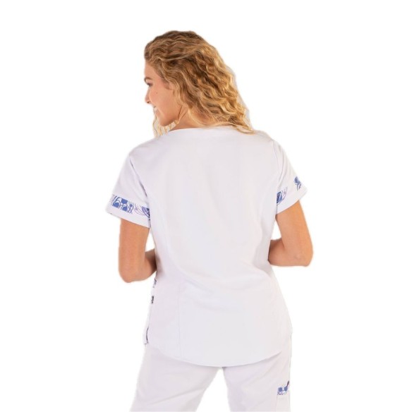 Blusa microfibra mujer OLGA blanca espalda | Gary's