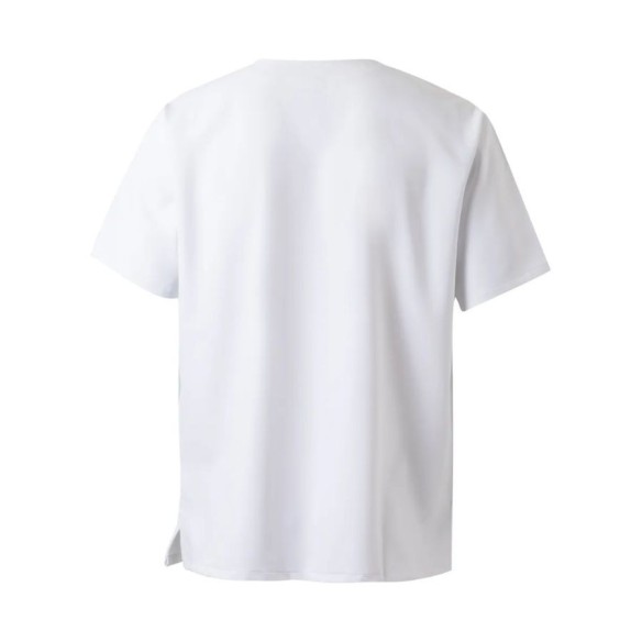 Camisola sanitaria de microfibra manga corta blanca detrás | Velilla