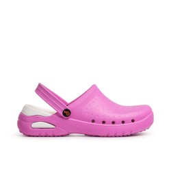 Zuecos sanitarios rosas EVA SOFT lateral | Dian | Veslab