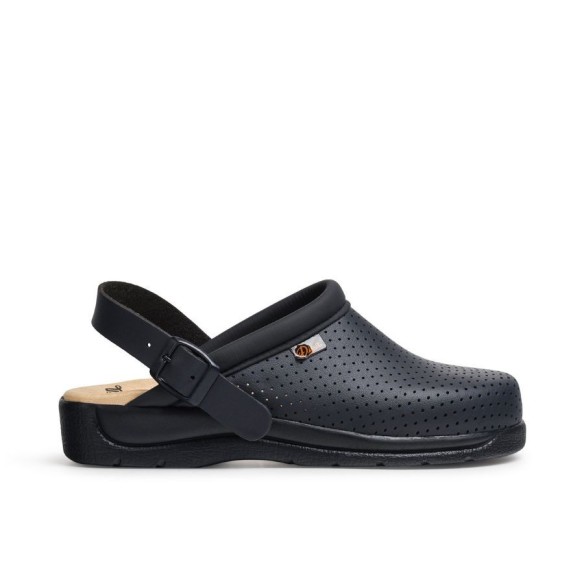 Zueco Sanitario PISA CORREA Negro lateral | Dian