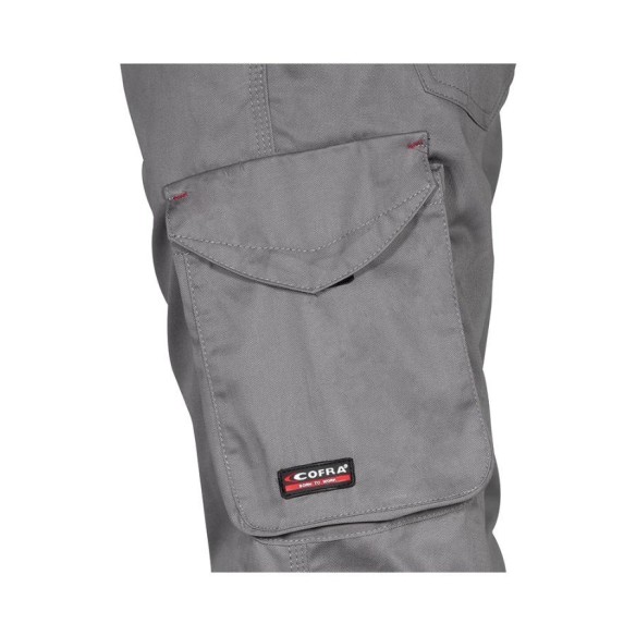 Pantalón de trabajo Cofra DRILL gris bolsillo | Veslab