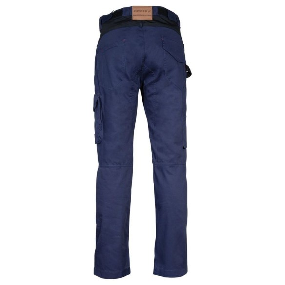 Pantalón de trabajo Cofra DRILL azul marino detrás | Veslab