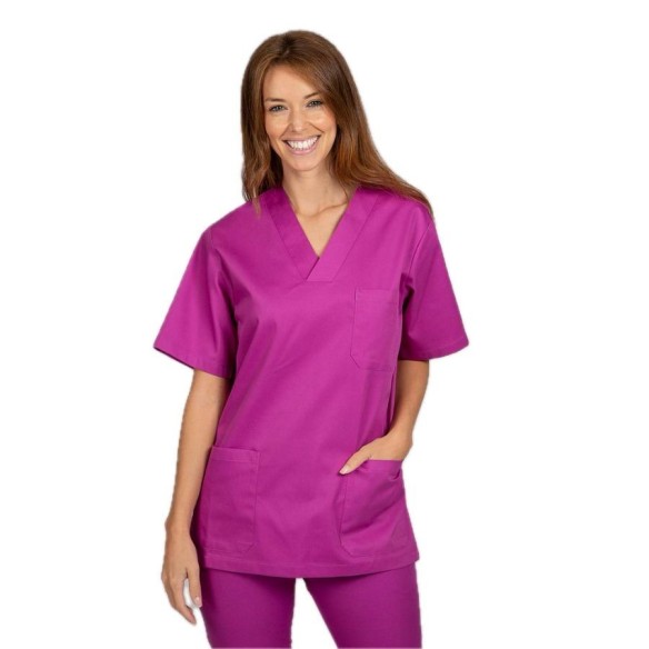 Casaca sanitaria unisex sarga malva | Uniformes Gary's