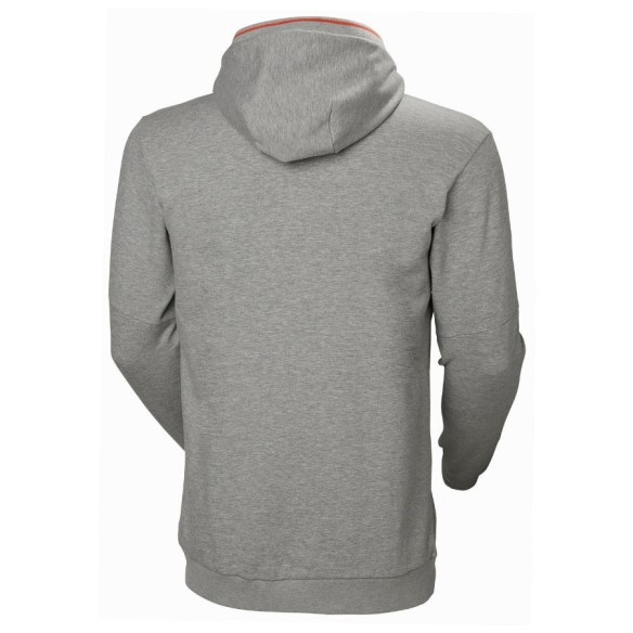 Sudadera con capucha y cremallera Kensington Gris detrás | Helly Hansen Workwear