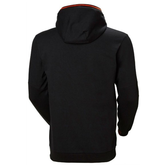 Sudadera con capucha y cremallera Kensington Negra Detrás | Helly Hansen Workwear
