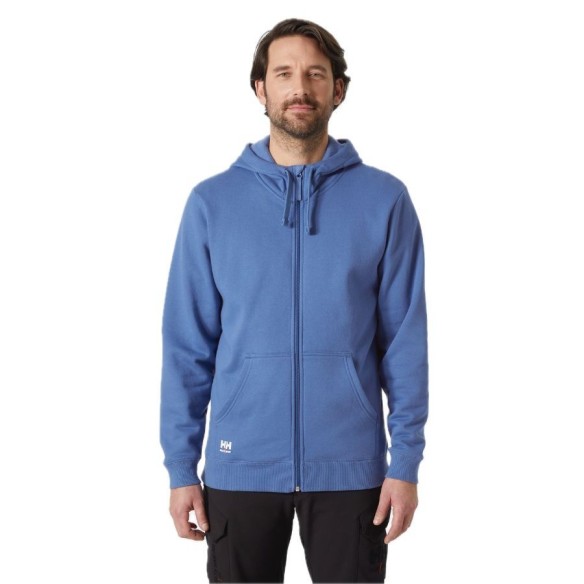 Sudadera con capucha clásica con cremallera stone blue modelo | Helly Hansen Workwear