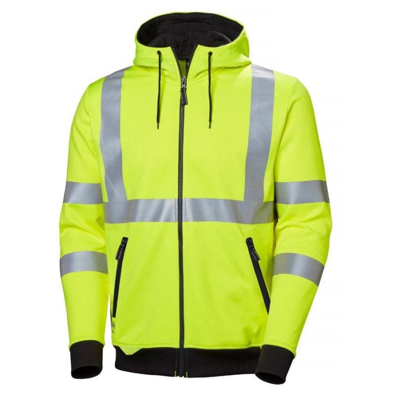 Sudadera con capucha y cremallera de alta visibilidad Addvis Amarillo | Helly Hansen Workwear