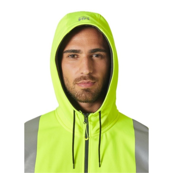 Addvis high visibility hooded sweatshirt with zip | Veslab