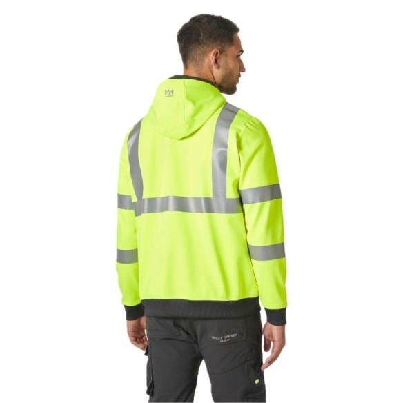 Addvis high visibility hooded sweatshirt with zip | Veslab
