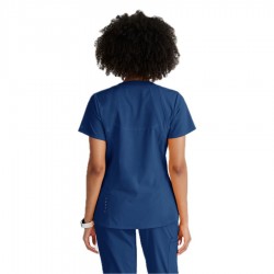Blusa médica RACER by BARCO Indigo detrás | Veslab