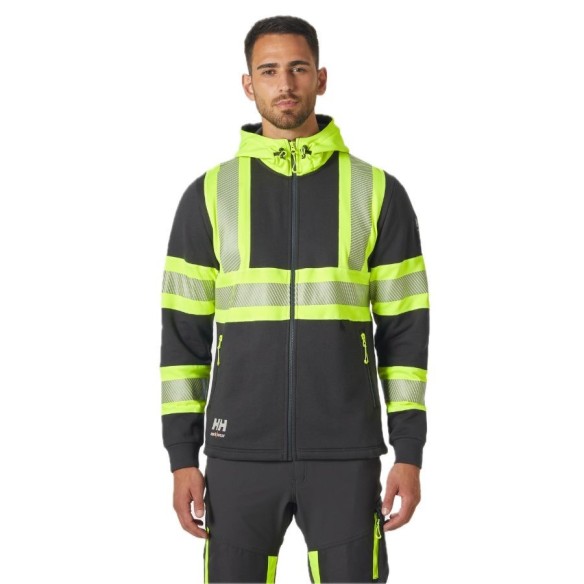 Sudadera con capucha y cremallera de alta visibilidad ICU | Helly Hansen Workwear