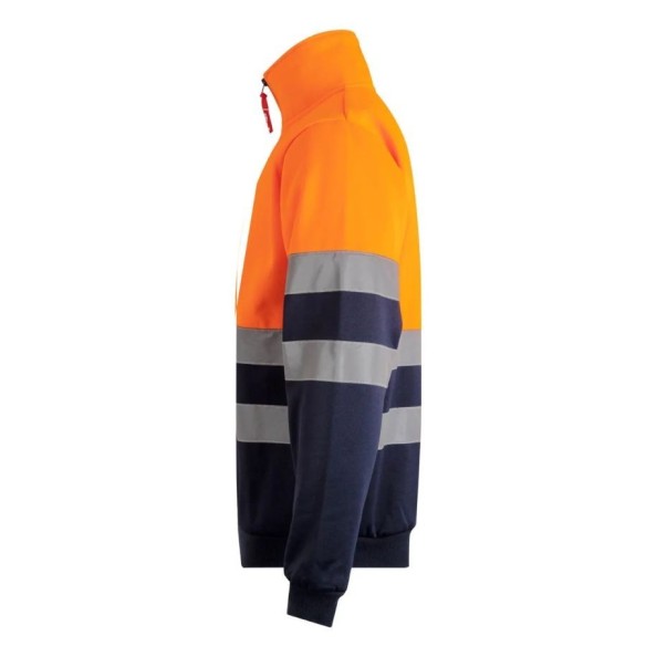 Half zip High visibility Bicolor Sweat