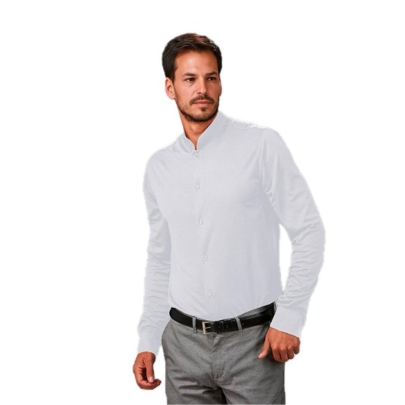 Camisa Hombre C/ Mao M/LL Tejido Elástico Interlock PIETRO | Gary's