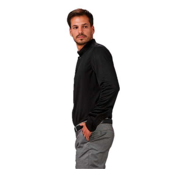 Chemise Homme C/ Mao M/LL Tissu Interlock Élastique PIETRO | Gary's