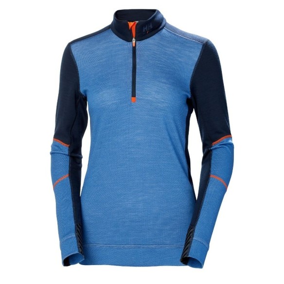 CAMISETA TÉRMICA MUJER HH LIFA MERINO MEDIA CREMALLERA